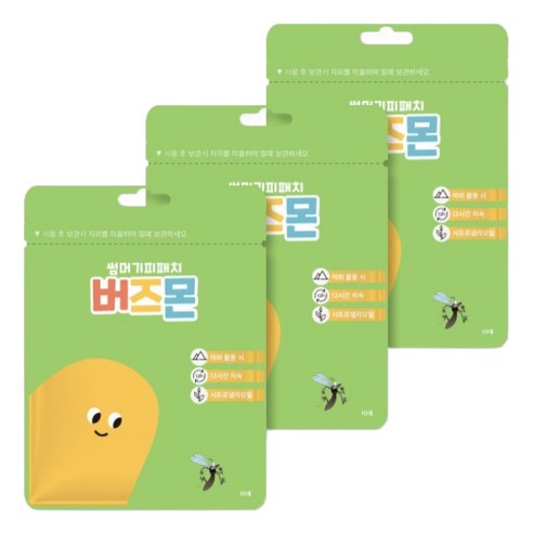 버즈몬 유아용 썸머 날벌레 기피패치 18p, 혼합색상, 3개 혼합색상 × 3개, 혼합색상 × 3개 섬네일