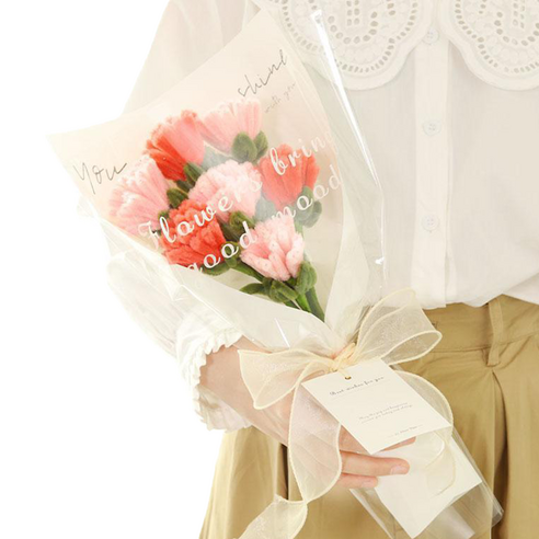 에버리즈 모루 꽃다발 만들기 DIY키트 세트, 1세트, 09 카네이션