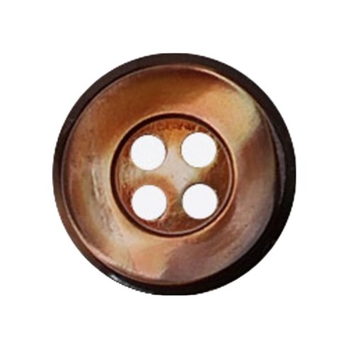 동대문단추왕 리얼 자개 단추 13mm RS-02, 브라운, 8개