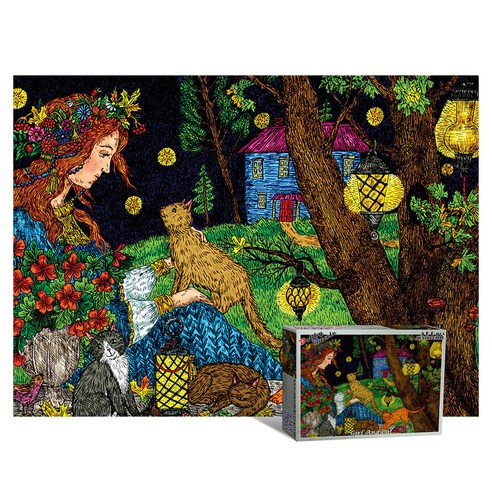 애드원퍼즐, 소녀와 고양이, 1개, 500피스