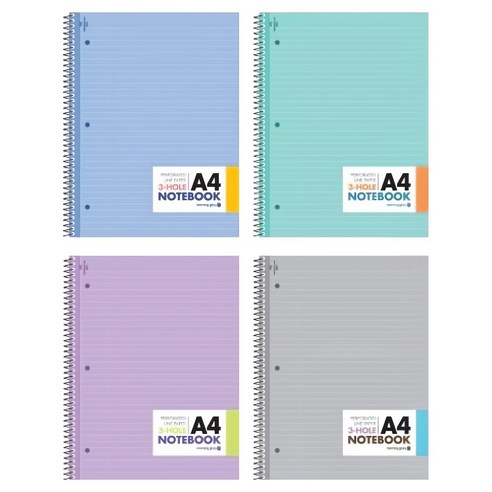 모닝글로리 A4 내지 3공 절취 원링 노트 좌철, 랜덤발송, 1개