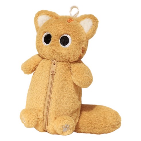 다다랜드 왕눈 고양이 인형 필통, 옐로우, 1개