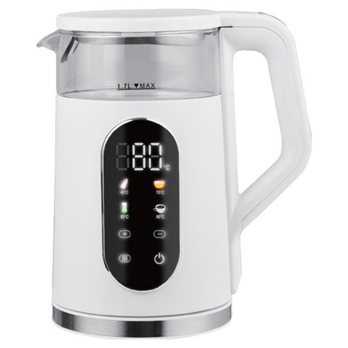 매직쉐프 디스플레이 보온 내열유리 전기주전자 화이트 1.7L, LMEK-KP1700WH