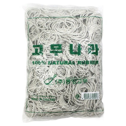 고무나라 고무밴드 1kg 70 x 1.5 mm, 흰색, 1개