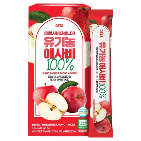 데이앤 유기농 애플사이다비니거 식초 15p, 255g, 1개