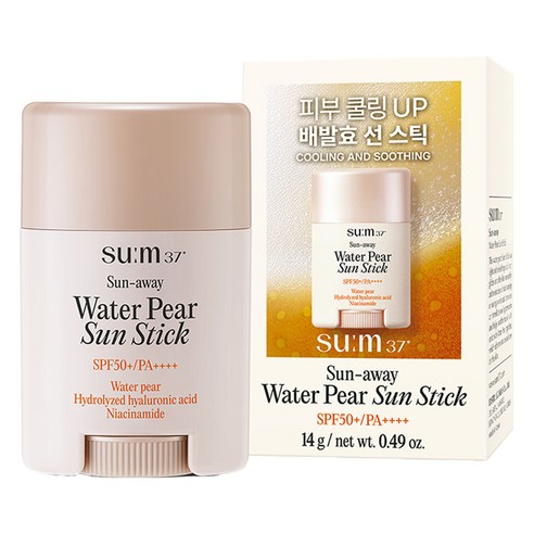 숨37도 선어웨이 워터 페어 쿨링 선스틱 SPF50+ PA++++, 14g, 1개