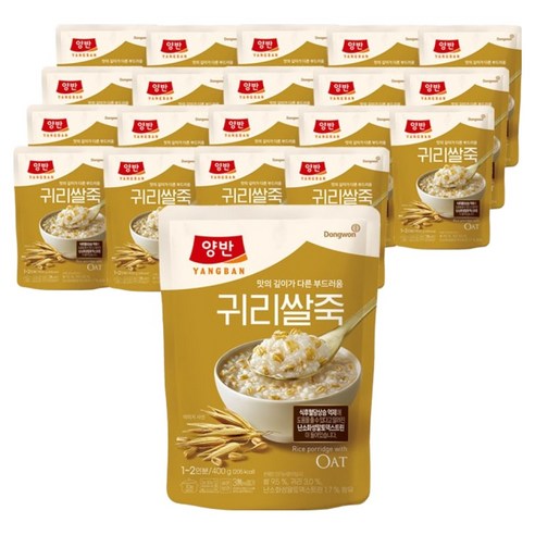 양반 귀리쌀죽 파우치, 20개, 400g