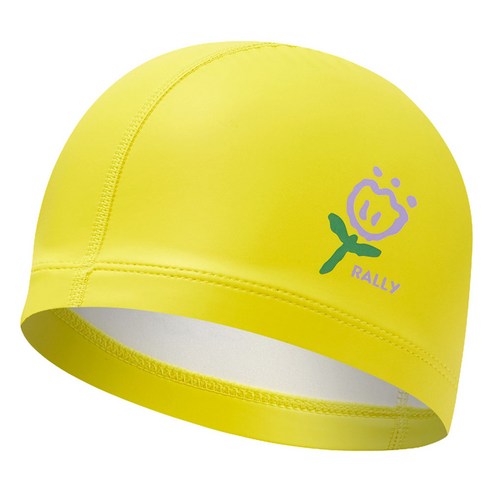 랠리 우레탄 코팅 수모 디자인 수영모자 PRUC910, 1개, Yellow