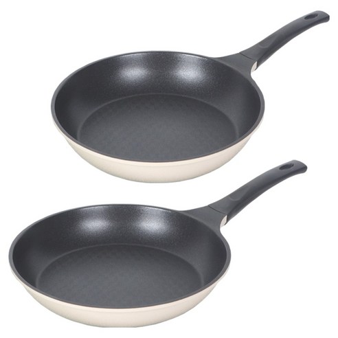 Elga 티타늄 주물 프라이팬 세트 2개, 혼합색상, 1세트, 프라이팬 26cm + 궁중팬 26cm