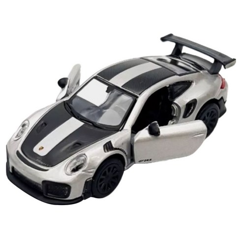 마이스토 1:64 스피드아이콘 포르쉐 911 GT2 RS 미니카 다이캐스트 도어열림, 실버, 1개