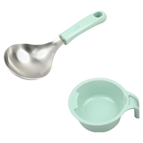 보겐 멀티 서빙 미니 국자 + 받침 세트, 멜론, 1세트