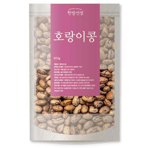 한방선생 호랑이콩 특품, 600g, 1개