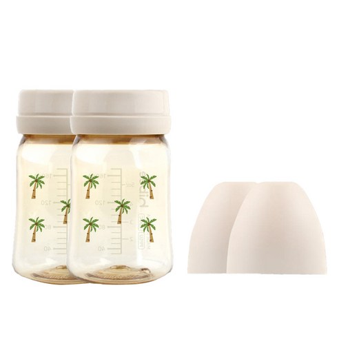 하이비 유아용 PPSU 노꼭지 젖병 트윈팩, 야자수 + 샌드, 2개, 170ml