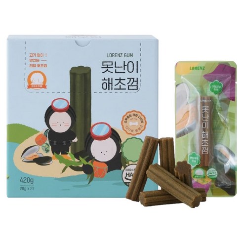 로렌츠 강아지 해초 덴탈 껌 21개입, 20g, 1개