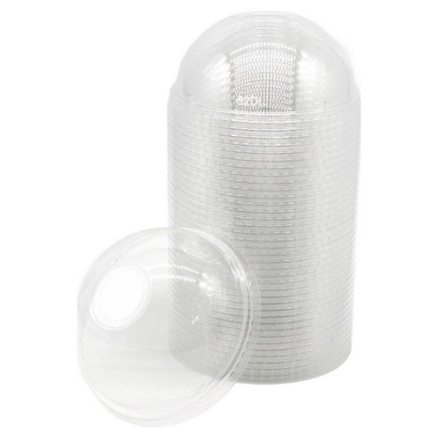 케이스코 투명 PET 아이스컵 돔뚜껑 92mm, 100개, 1개입, 돔형