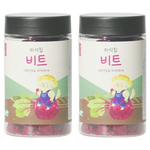댕댕이연구소 강아지 디디랩 파삭칩 저온건조 과일 채소 간식, 2개, 50g, 비트