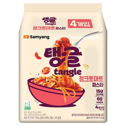 tangle 청크토마토 파스타 105g, 4개