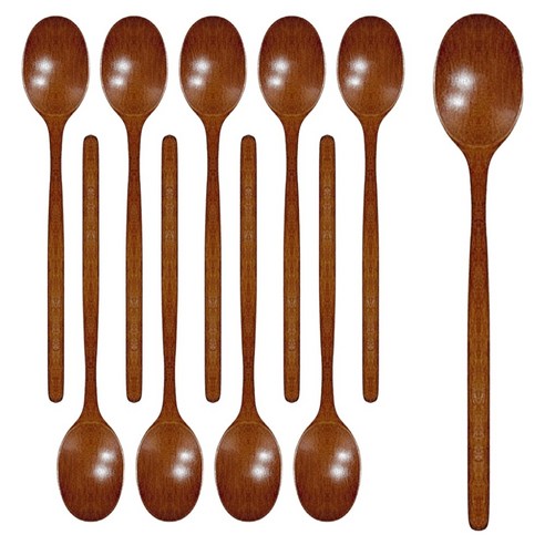 영수산업카멜 옻칠 장미목 원목 숟가락 나무, 10개, 단품