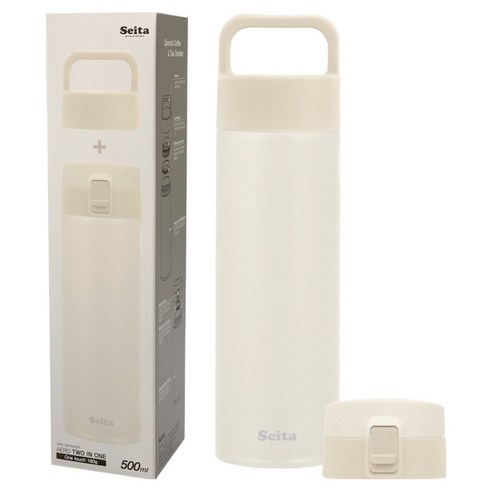 세이타 니드코 에어로 투인원 보온 보냉 텀블러, 크림, 1개, 크림, 500ml