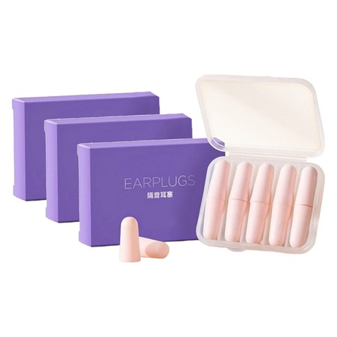 디자브 수면 소음 방지 귀마개 핑크, 3개, 10개입