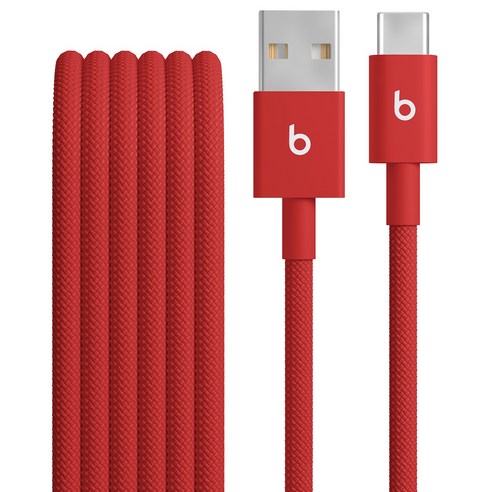 Apple USB A타입 to C타입 Beats 우븐 케이블, 1.5m, 래피드 레드, 1개