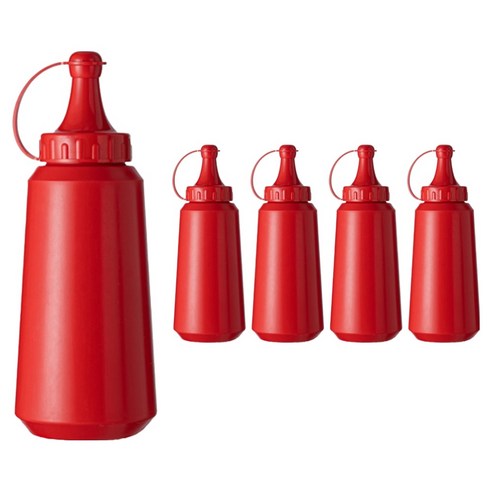 일상속반짝 빨간 끈캡 케찹 초장통, 5개, 250ml