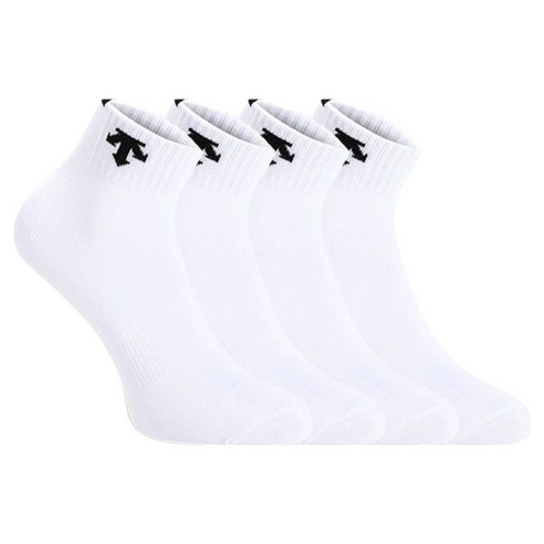 데상트 여성용 목로고 발목양말 4켤레 세트, 화이트, 1세트