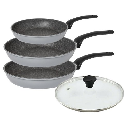 인터쿡 퀸센스 인터 후라이팬 3종 + 유리뚜껑 세트, 그레이, 1세트, 후라이팬 28cm 2p + 후라이팬 24cm + 유리뚜껑 28cm