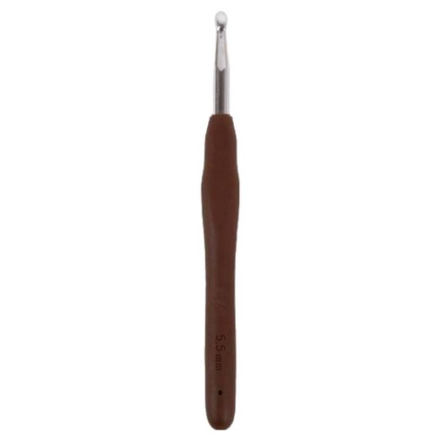앵콜스 라바라바 실리콘 코바늘 모사용 9/0호 5.5mm, 밤색, 1개