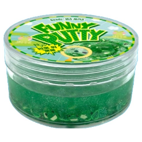 데이비드토이 FUNNY PUTTY 연못 위 개굴 비즈, 40g, 1개