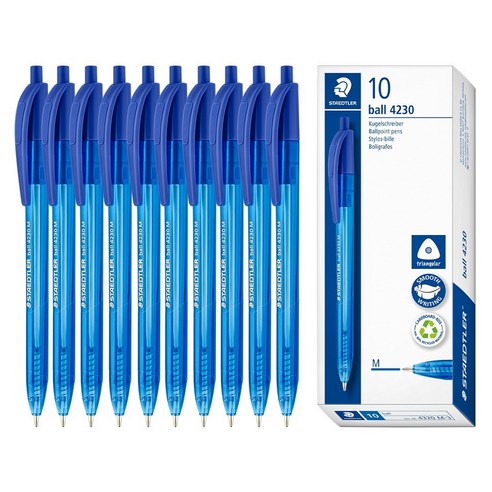 스테들러 4230 볼펜 1mm 10p, 파랑, 1개