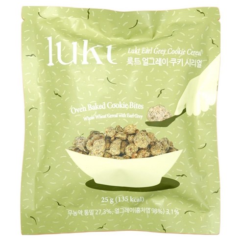 LUKT 얼그레이 쿠키 시리얼, 25g, 1개