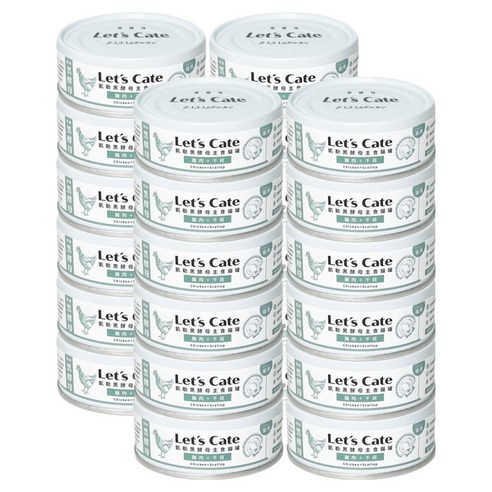 레츠케이트 고양이 오레오 흑효모 컴플리트 뉴트리션 주식캔, 24개, 80g, 닭고기 + 가리비