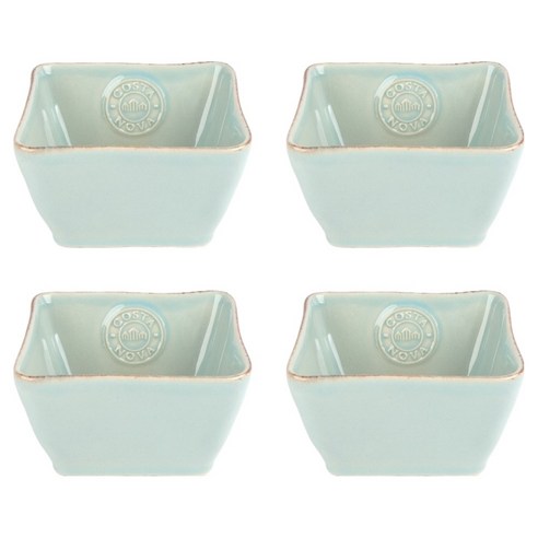 코스타노바 노바 사각볼 접시 12 x 12 x 6.1 cm, 아쿠아, 4개