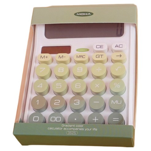 올파라존 예쁜 모던 일반계산기 ONE SIZE, MK3525 레몬민트, 1개