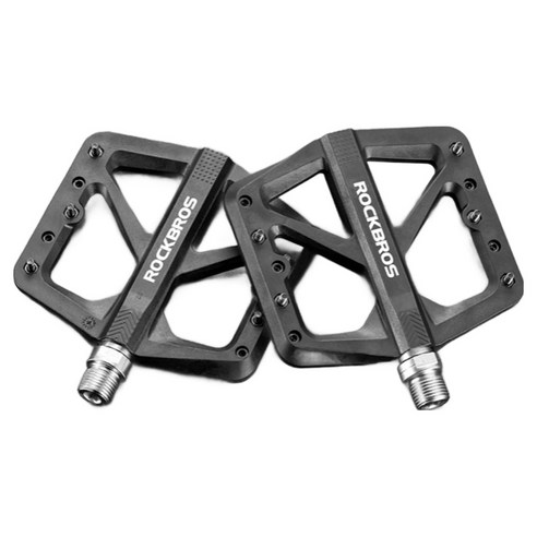 락브로스 픽시 로드 MTB 플랫 경량 자전거 페달 M906, 블랙, 2개