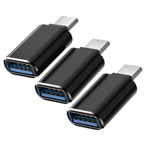 구스페리 USB to C타입 3.0 변환 OTG 젠더, 3cm, 3개, 블랙