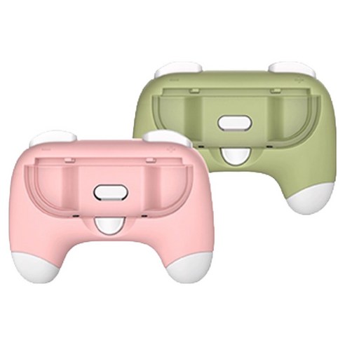 DOBE 닌텐도 스위치2 핸드 그립 2종 세트, 핑크, 그린, 1세트, TNS-3163 PNIK GREEN