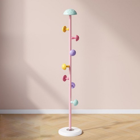 블루스카이스토어 귀여운 버섯 스탠드 옷걸이 30 x 30 x 167 cm, 핑크