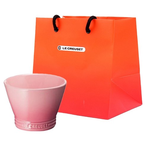 르크루제 네오 볼 300ml + 쇼핑백, 로즈쿼츠, 1개, 볼 + 쇼핑백