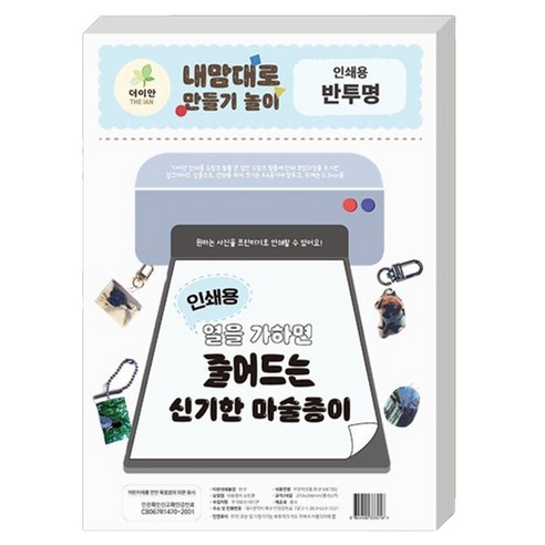 더이안 인쇄 프린트용 마술종이 반투명, 10개, A4