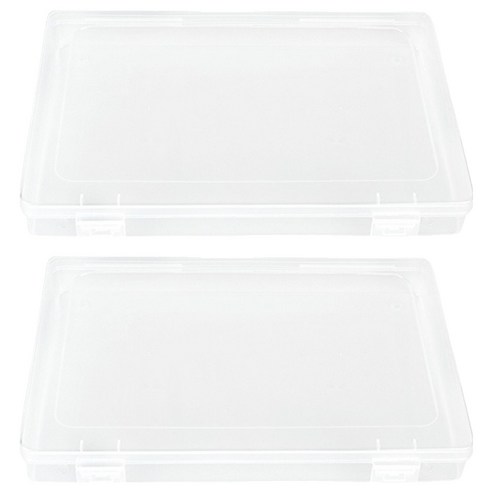 퓨어온 파일 서류 케이스 A4 30.8 x 23.2 x 2 cm, 투명, 2개