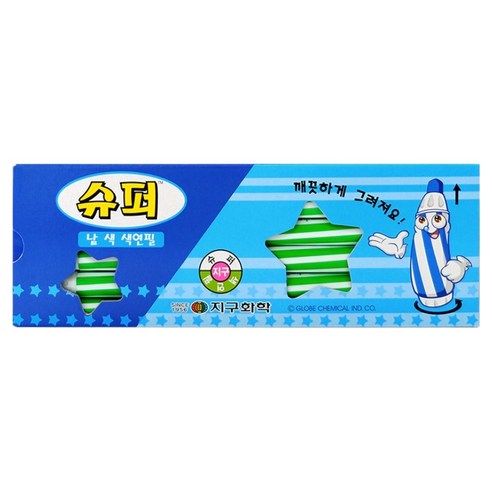 지구화학 슈퍼 색연필 낱색 연두 12p, 1개, 1색