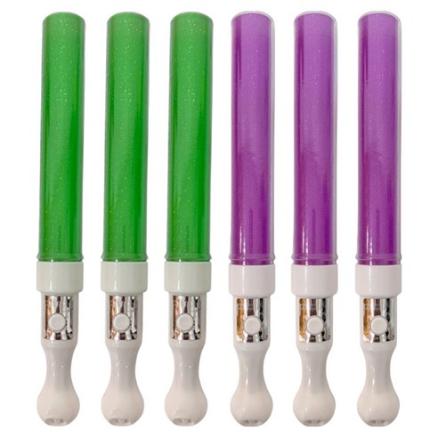파티공구 LED 응원 야광 막대봉 6p 세트, 라벤다, 라벤다, 라벤다, 그린, 그린, 그린, 1세트