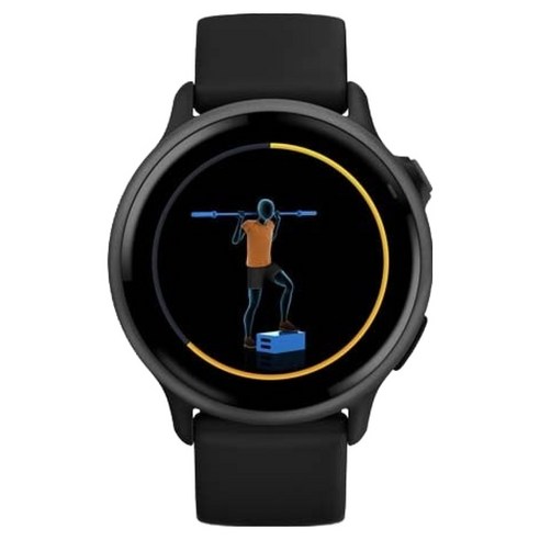 가민 비보액티브 6 웰니스 GPS 스마트워치, 블랙 슬레이트, 30.4mm, GPS + 블루투스