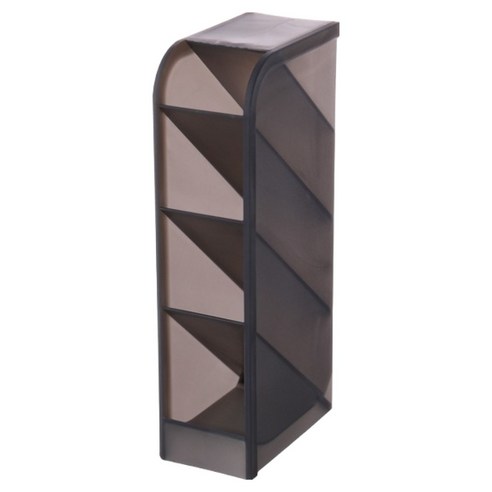 덴빌리어 심플한 책상정리 수납함 5 x 9 x 20.3 cm, 블랙, 1개