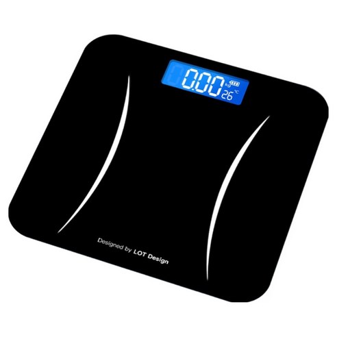 카니아 컴팩트한 체중계 26 x 26 cm 배터리 타입, 블랙2, 1개