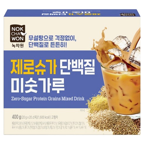 녹차원 제로슈가 단백질 미숫가루, 400g, 1개
