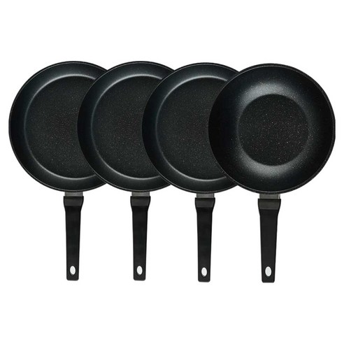 퀸센스 디너 후라이팬 세트 4개, 브라운, 1세트, 후라이팬 28cm 3p + 궁중팬 24cm