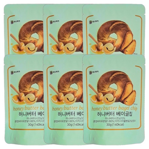 파니피카 허니버터 베이글칩, 30g, 6개